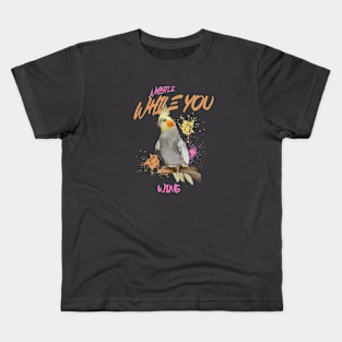 Cute Cockatiel - Whistle While You Wing Kids T-Shirt